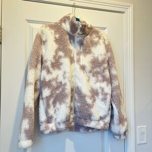 Betsey Johnson Tie Dye Fleece Jacket